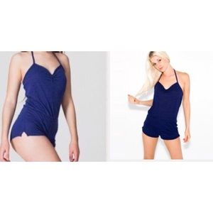 American Apparel Tri-Blend Navy Romper